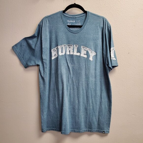Hurley Other - Hurley Shirt Mens 2XL Blue Short Sleeve Spell Out Logo Graphic Tee Casual Skate